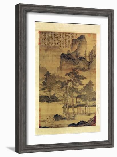 Scenes of Hermits' Long Days in the Quiet Mountains-T'ang Yin-Framed Giclee Print