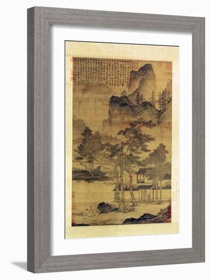 Scenes of Hermits' Long Days in the Quiet Mountains-T'ang Yin-Framed Giclee Print