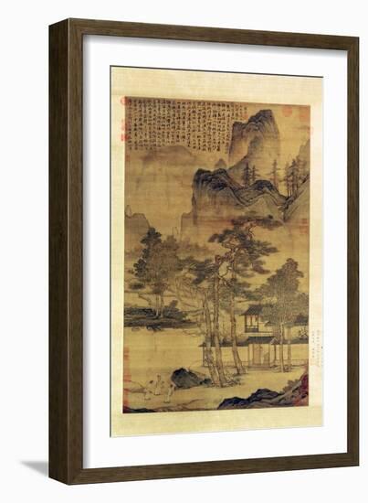 Scenes of Hermits' Long Days in the Quiet Mountains-T'ang Yin-Framed Giclee Print