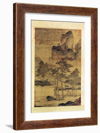 Scenes of Hermits' Long Days in the Quiet Mountains-T'ang Yin-Framed Giclee Print