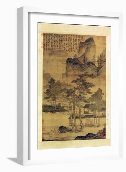 Scenes of Hermits' Long Days in the Quiet Mountains-T'ang Yin-Framed Giclee Print