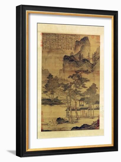 Scenes of Hermits' Long Days in the Quiet Mountains-T'ang Yin-Framed Giclee Print