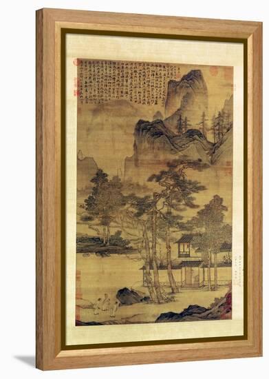 Scenes of Hermits' Long Days in the Quiet Mountains-T'ang Yin-Framed Premier Image Canvas