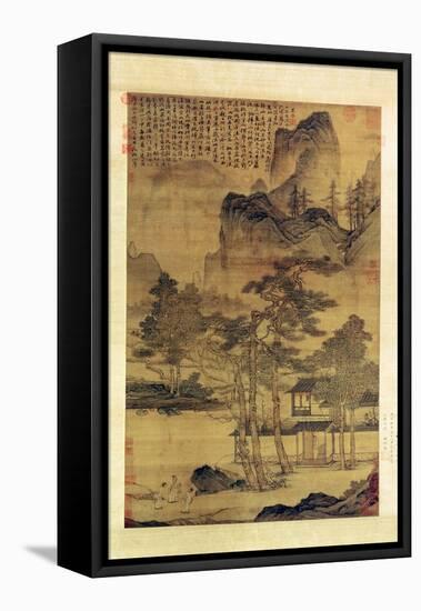 Scenes of Hermits' Long Days in the Quiet Mountains-T'ang Yin-Framed Premier Image Canvas