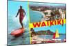 Scenes of Waikiki, Hawaii-null-Mounted Art Print