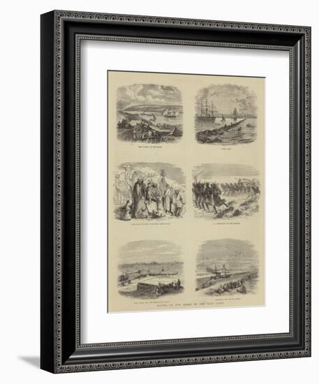 Scenes on the Banks of the Suez Canal-null-Framed Giclee Print