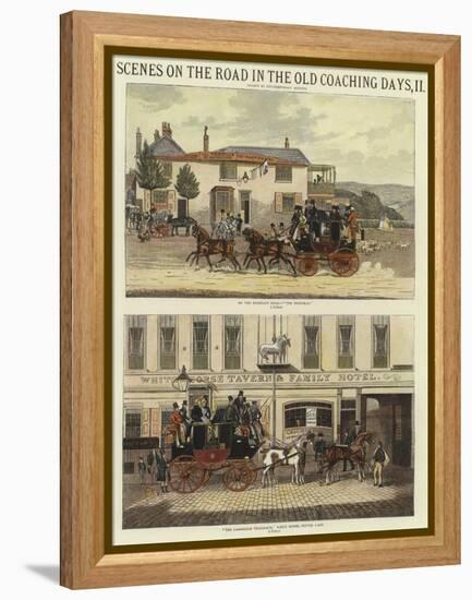 Scenes on the Road in the Old Coaching Days, II-James Pollard-Framed Premier Image Canvas