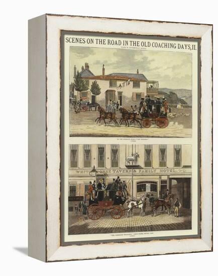 Scenes on the Road in the Old Coaching Days, II-James Pollard-Framed Premier Image Canvas