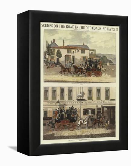 Scenes on the Road in the Old Coaching Days, II-James Pollard-Framed Premier Image Canvas