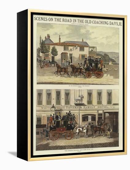 Scenes on the Road in the Old Coaching Days, II-James Pollard-Framed Premier Image Canvas