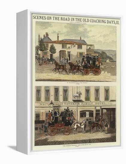 Scenes on the Road in the Old Coaching Days, II-James Pollard-Framed Premier Image Canvas
