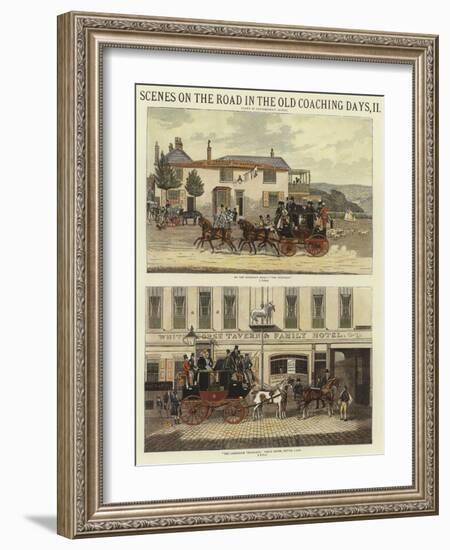 Scenes on the Road in the Old Coaching Days, II-James Pollard-Framed Giclee Print