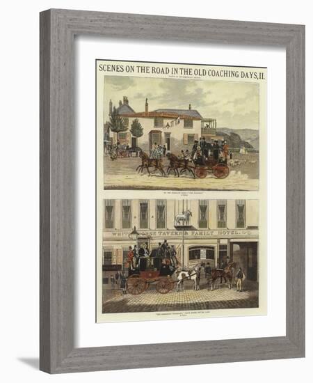 Scenes on the Road in the Old Coaching Days, II-James Pollard-Framed Giclee Print