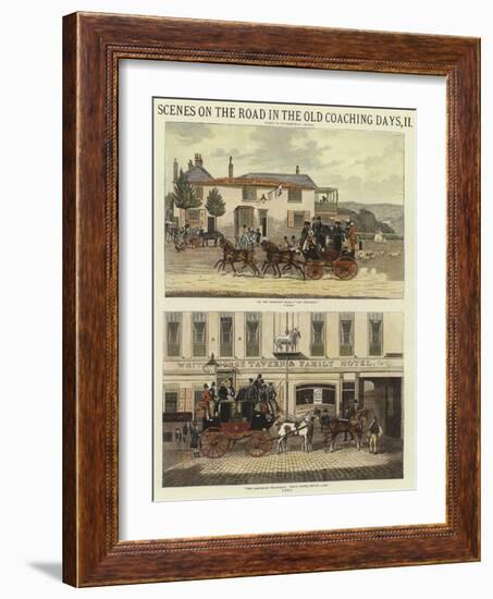 Scenes on the Road in the Old Coaching Days, II-James Pollard-Framed Giclee Print