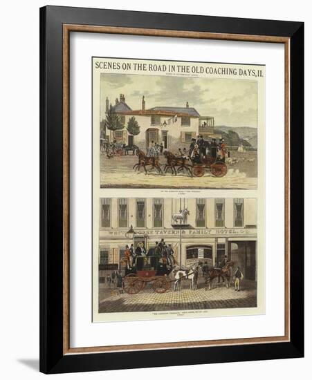 Scenes on the Road in the Old Coaching Days, II-James Pollard-Framed Giclee Print