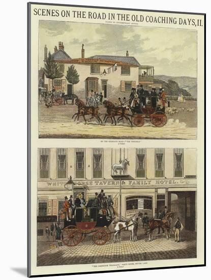 Scenes on the Road in the Old Coaching Days, II-James Pollard-Mounted Giclee Print