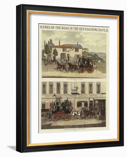 Scenes on the Road in the Old Coaching Days, II-James Pollard-Framed Giclee Print