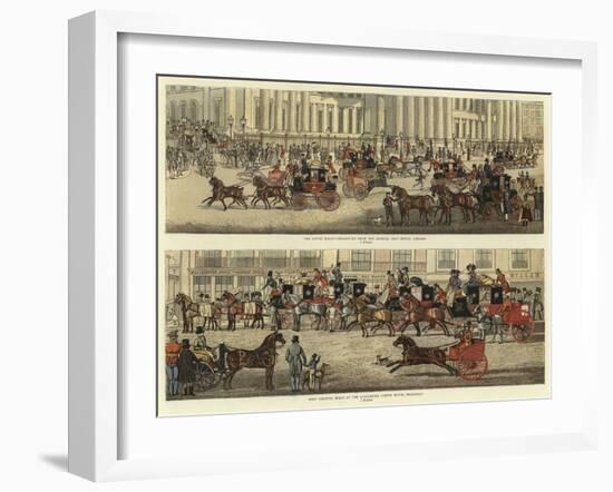 Scenes on the Road in the Old Coaching Days-James Pollard-Framed Giclee Print