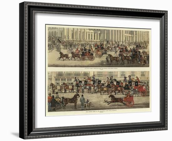 Scenes on the Road in the Old Coaching Days-James Pollard-Framed Giclee Print