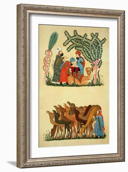 Scenes Taken from a Manuscript of the "Maqamat of Al-Hariri"-null-Framed Giclee Print