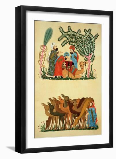 Scenes Taken from a Manuscript of the "Maqamat of Al-Hariri"-null-Framed Giclee Print