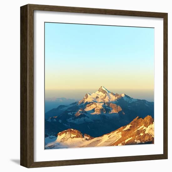 Scenic Alpine Landscape with and Mountain Ranges. Natural Mountain Background-Evgeny Bakharev-Framed Photographic Print