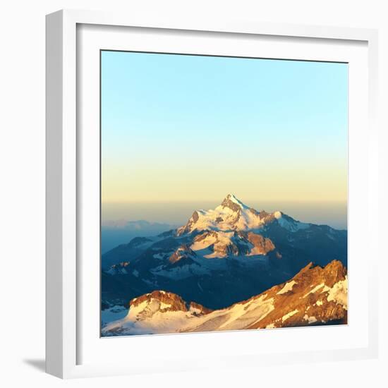 Scenic Alpine Landscape with and Mountain Ranges. Natural Mountain Background-Evgeny Bakharev-Framed Photographic Print