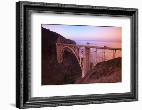 Scenic Bixby Bridge south of Carmel Highlands, California, USA-Stuart Westmorland-Framed Photographic Print