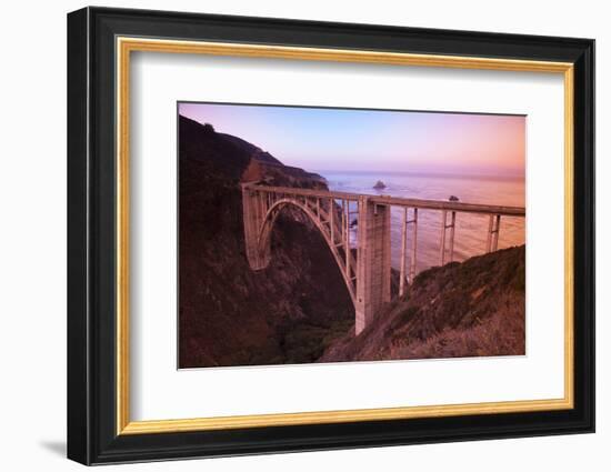 Scenic Bixby Bridge south of Carmel Highlands, California, USA-Stuart Westmorland-Framed Photographic Print