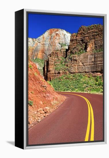 Scenic Drive - Zion National Park - Utah - United States-Philippe Hugonnard-Framed Premier Image Canvas