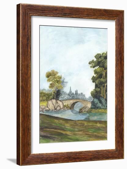 Scenic French Wallpaper III-Naomi McCavitt-Framed Art Print