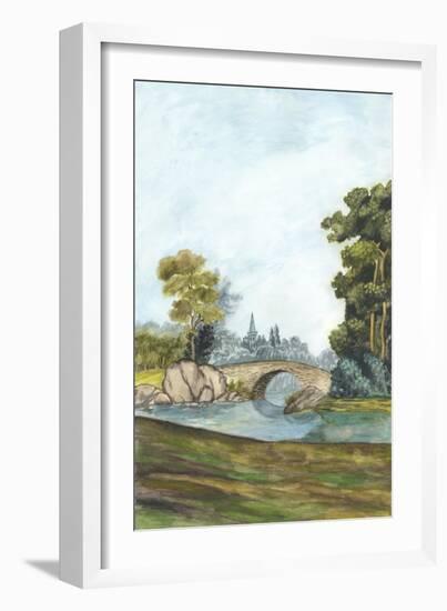 Scenic French Wallpaper III-Naomi McCavitt-Framed Art Print