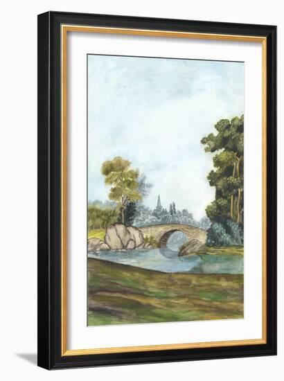 Scenic French Wallpaper III-Naomi McCavitt-Framed Art Print