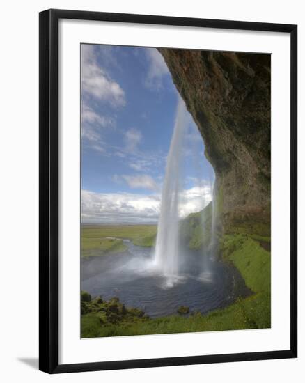 Scenic from Behind the Seljalandsfoss Waterfall, Selfoss, Iceland-Josh Anon-Framed Photographic Print