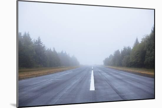 Scenic Image Of A Airplane Runway On The Oregon Coast-Justin Bailie-Mounted Photographic Print