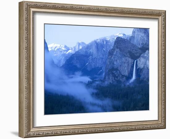 Scenic Image of Bridalveil Falls and Yosemite Valley. Yosemite National Park.-Justin Bailie-Framed Photographic Print