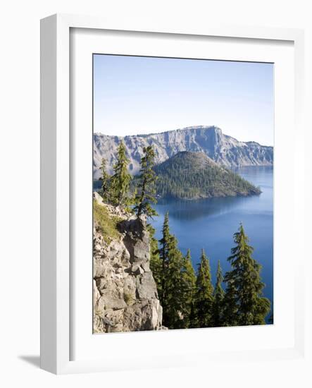 Scenic Image of Crater Lake National Park, Or.-Justin Bailie-Framed Photographic Print