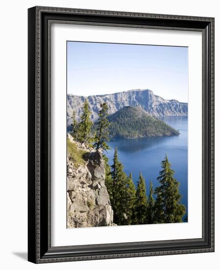 Scenic Image of Crater Lake National Park, Or.-Justin Bailie-Framed Photographic Print