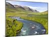Scenic Landscape of River and Mountains in Svarfadardalur Valley in Northern Iceland-Joan Loeken-Mounted Photographic Print