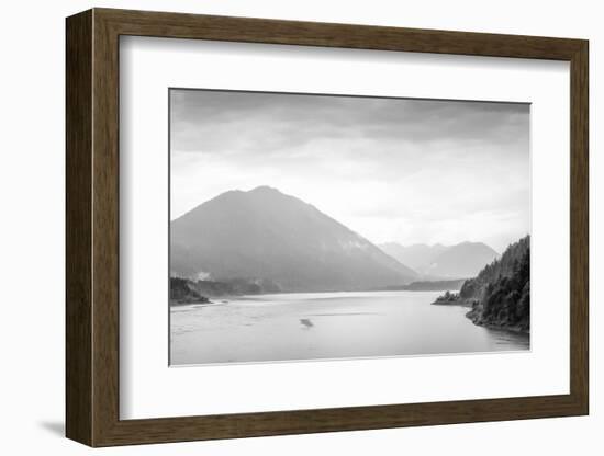 Scenic landscape of Sylvenstein Lake surroundings in springtime, Bavaria, Germany-Panoramic Images-Framed Photographic Print