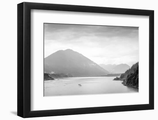 Scenic landscape of Sylvenstein Lake surroundings in springtime, Bavaria, Germany-Panoramic Images-Framed Photographic Print