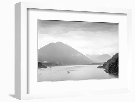 Scenic landscape of Sylvenstein Lake surroundings in springtime, Bavaria, Germany-Panoramic Images-Framed Photographic Print