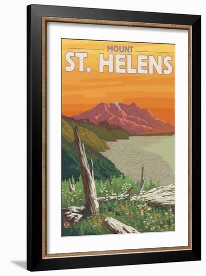 Scenic Mount St. Helens, Washington-Lantern Press-Framed Art Print