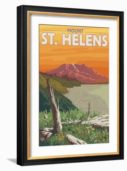 Scenic Mount St. Helens, Washington-Lantern Press-Framed Art Print