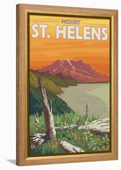 Scenic Mount St. Helens, Washington-Lantern Press-Framed Stretched Canvas