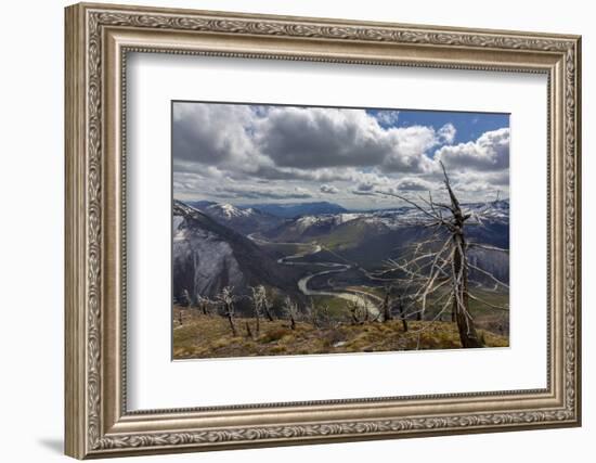 Scenic Mountain Overlook into Glacier National Park, Montana-Chuck Haney-Framed Photographic Print