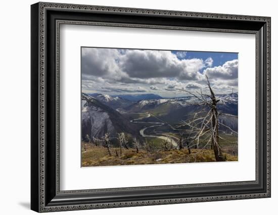 Scenic Mountain Overlook into Glacier National Park, Montana-Chuck Haney-Framed Photographic Print