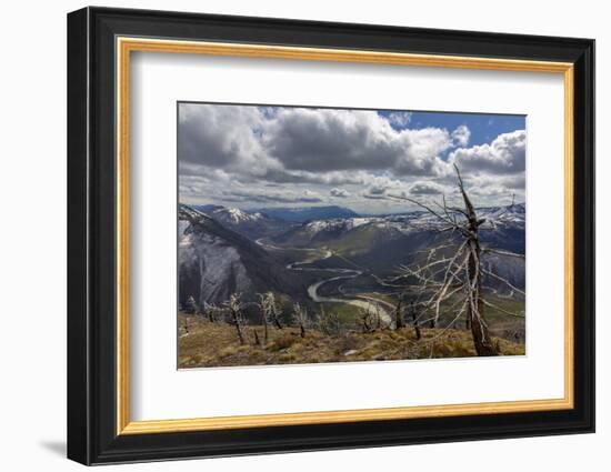 Scenic Mountain Overlook into Glacier National Park, Montana-Chuck Haney-Framed Photographic Print