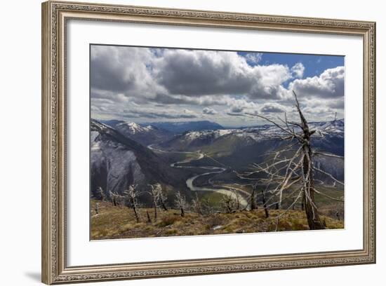 Scenic Mountain Overlook into Glacier National Park, Montana-Chuck Haney-Framed Photographic Print