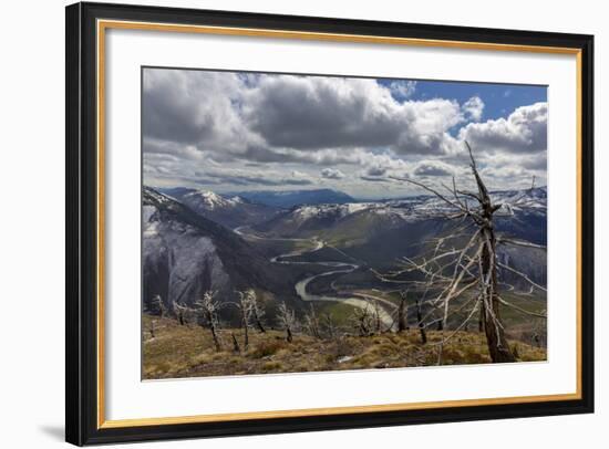 Scenic Mountain Overlook into Glacier National Park, Montana-Chuck Haney-Framed Photographic Print